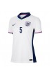 England John Stones #5 Fotballdrakt Hjemme Klær Dame EM 2024 Korte ermer